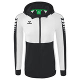 ERIMA Six Wings Trainingsjacke mit Kapuze Damen (schwarz/weiß)