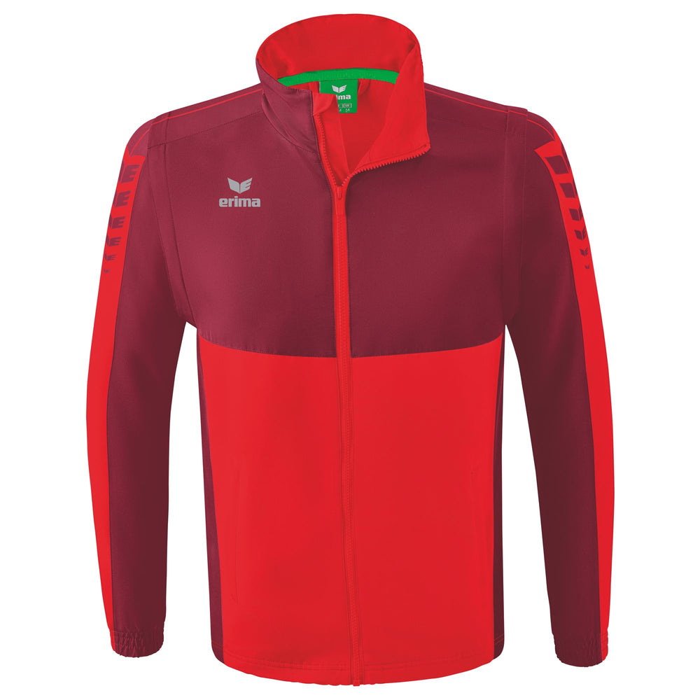 ERIMA Six Wings Jacke mit abnehmbaren Ärmeln (rot/bordeaux)