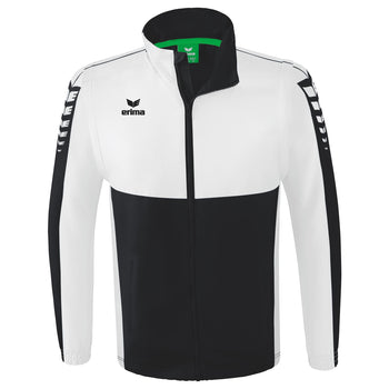 ERIMA Six Wings Jacke mit abnehmbaren Ärmeln (schwarz/weiß)