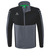 ERIMA Six Wings Jacke mit abnehmbaren Ärmeln (slate grey/schwarz)