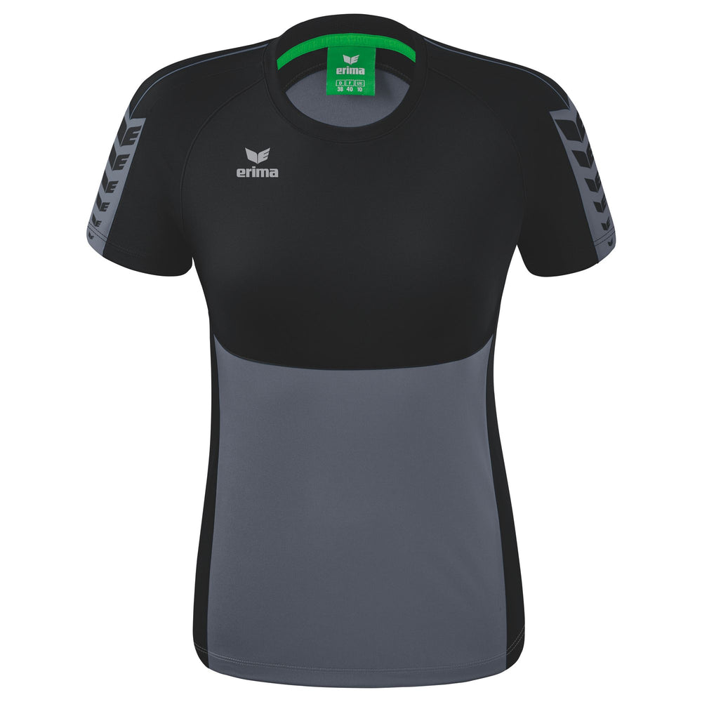 ERIMA Six Wings T-Shirt Damen (slate grey/schwarz)
