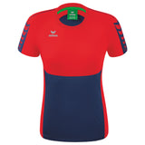 ERIMA Six Wings T-Shirt Damen (new navy/rot)