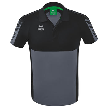 ERIMA Six Wings Poloshirt (slate grey/schwarz)