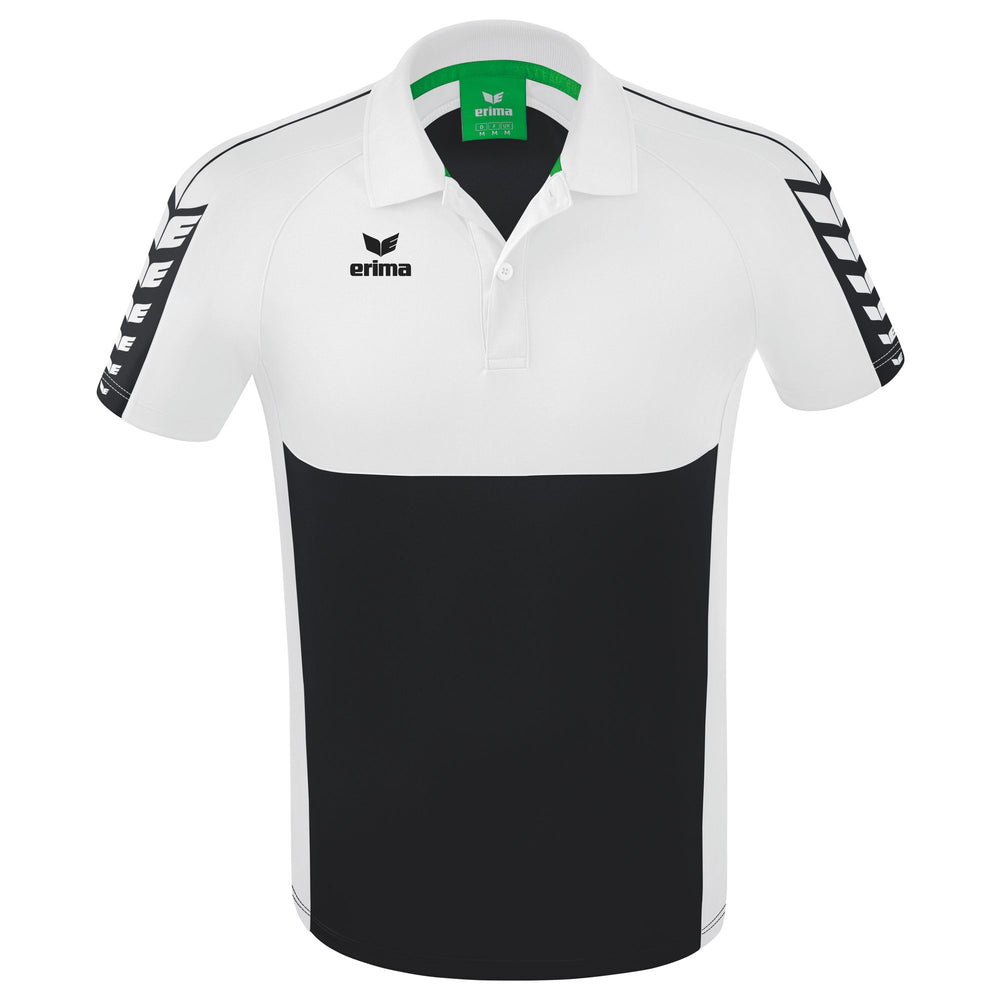 ERIMA Six Wings Poloshirt (schwarz/weiß)