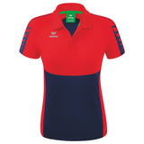 ERIMA Six Wings Poloshirt Damen (new navy/rot)