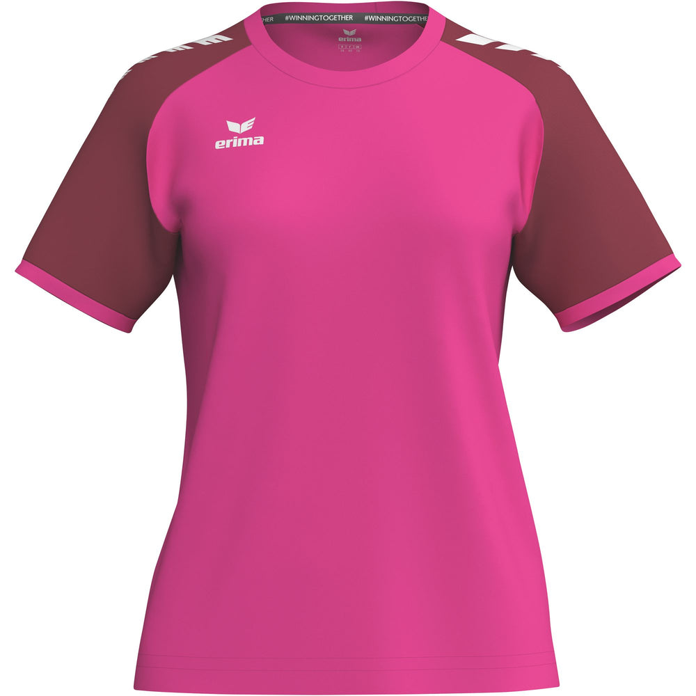 ERIMA WINGS Jersey Shortsleeve Damen (pink glo/bordeaux)