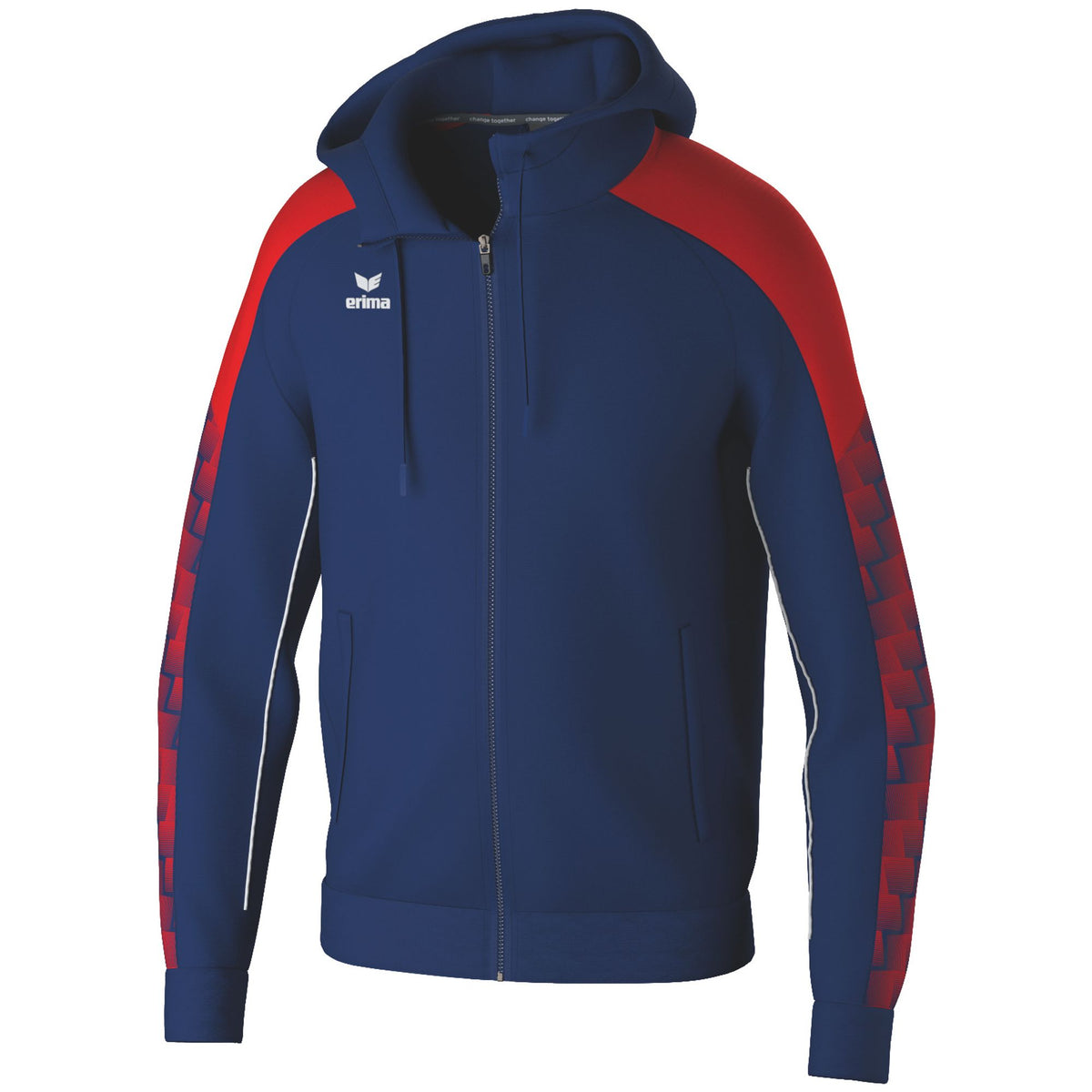 ERIMA EVO STAR Trainingsjacke mit Kapuze (new navy/rot)