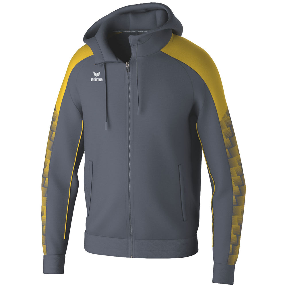 ERIMA EVO STAR Trainingsjacke mit Kapuze (slate grey/gelb)