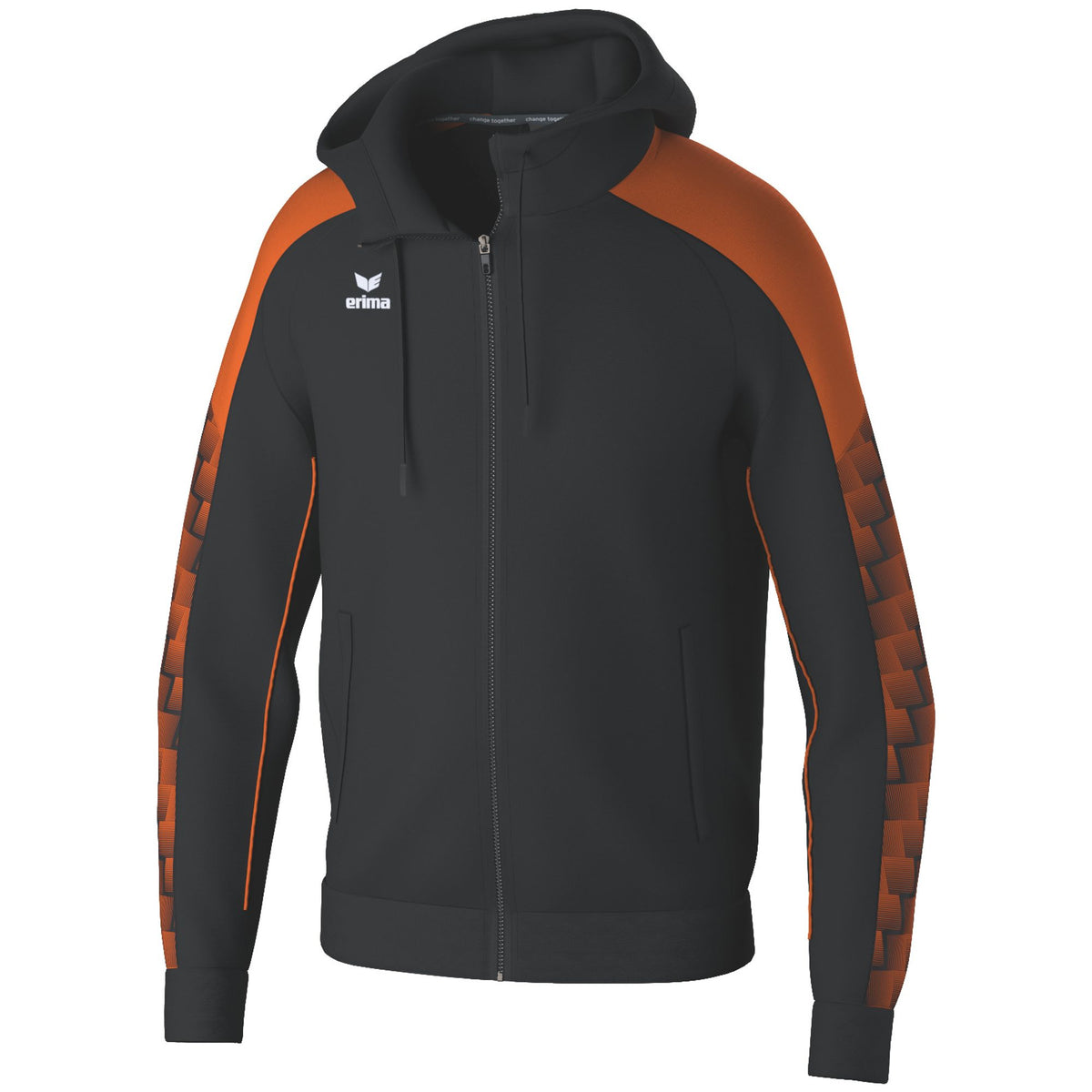 ERIMA EVO STAR Trainingsjacke mit Kapuze (schwarz/orange)