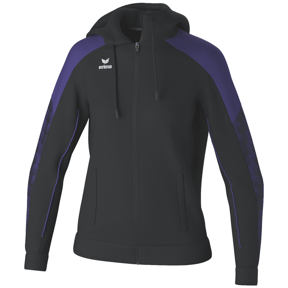 ERIMA EVO STAR Trainingsjacke mit Kapuze Damen (schwarz/ultra violet)
