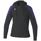 ERIMA EVO STAR Trainingsjacke mit Kapuze Damen (schwarz/ultra violet)