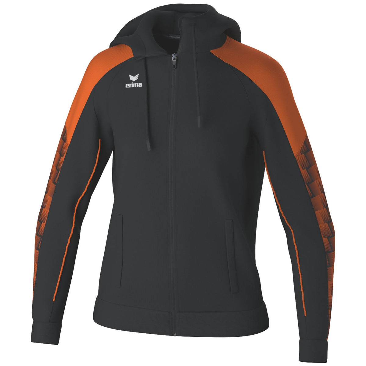 ERIMA EVO STAR Trainingsjacke mit Kapuze Damen (schwarz/orange)