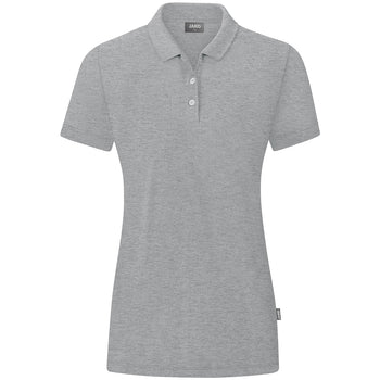 JAKO Polo Organic Damen (hellgrau meliert)