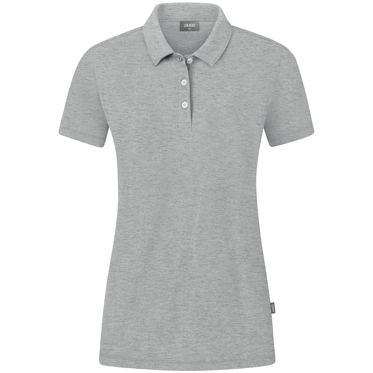 JAKO Polo Organic Stretch Damen (hellgrau meliert)