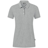 JAKO Polo Organic Stretch Damen (hellgrau meliert)