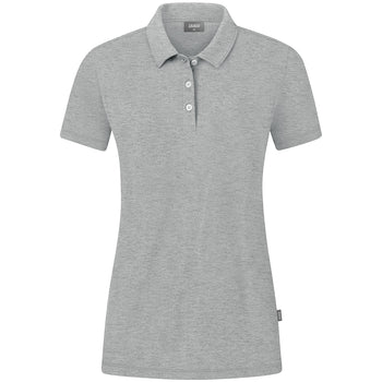 JAKO Polo Organic Stretch Damen (hellgrau meliert)