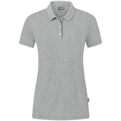 JAKO Polo Organic Stretch Damen (hellgrau meliert)