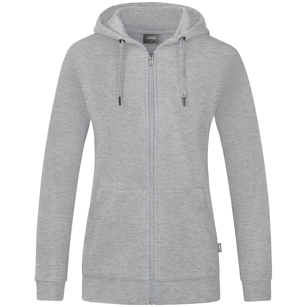 JAKO Kapuzenjacke Organic Damen (hellgrau meliert)