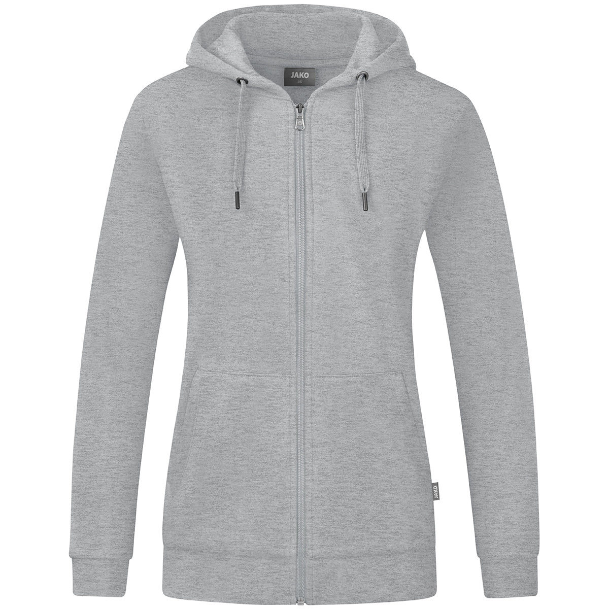 JAKO Kapuzenjacke Organic Damen (hellgrau meliert)