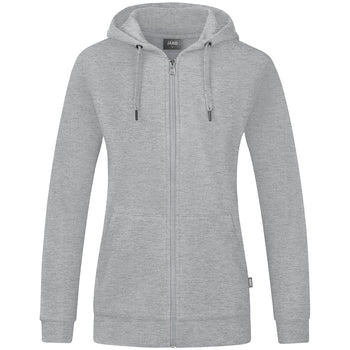 JAKO Kapuzenjacke Organic Damen (hellgrau meliert)