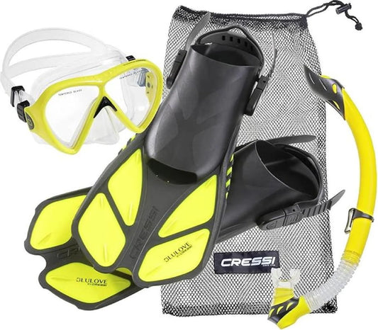 Cressi Schnorchel 3er Set BONETE Deluxe inkl. Beutel