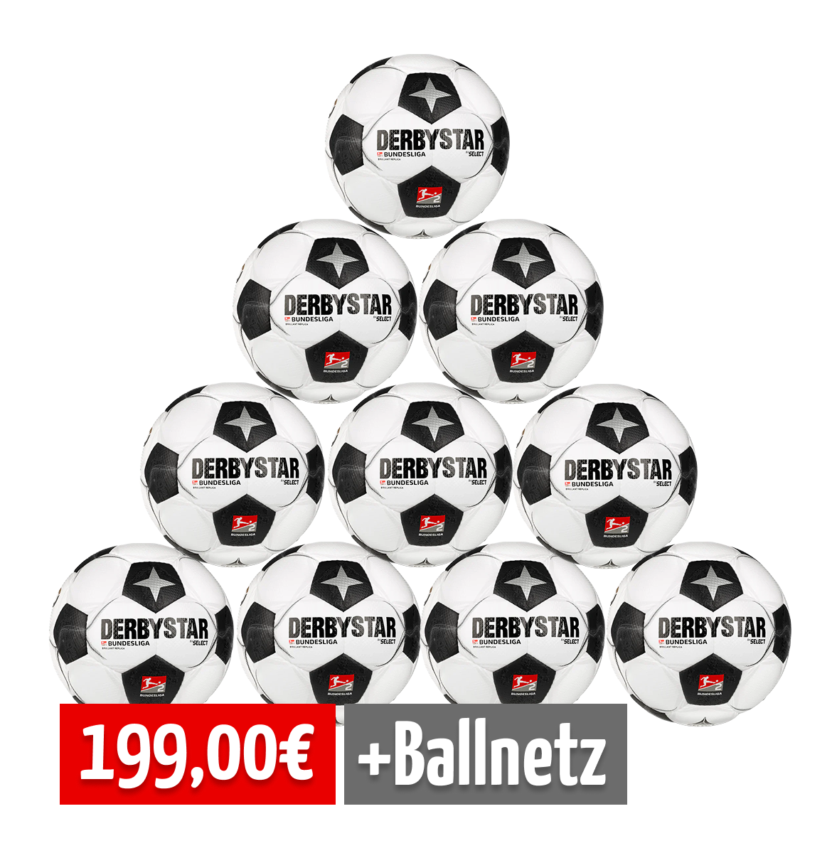 Derbystar 10er Ballpaket 2. BL BRILLANT Replica CLASSIC v24 Weiß 5