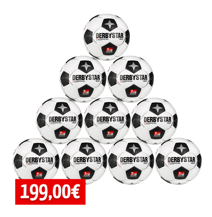 Derbystar 10er Ballpaket BL BRILLANT REPLICA CLASSIC v23 420 Weiß Gr. 5