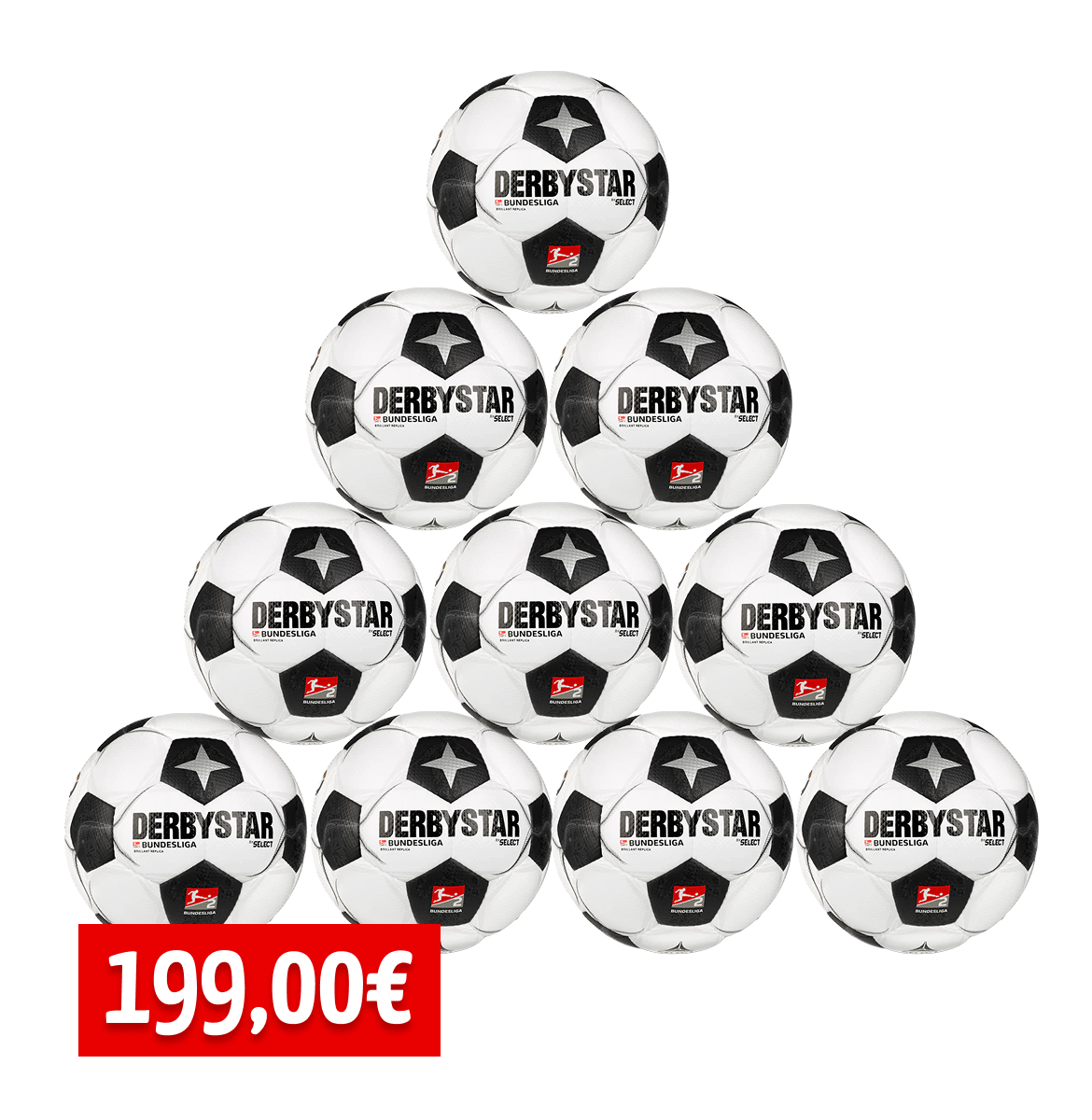 Derbystar 10er Ballpaket 2. BL BRILLANT Replica Classic 420 v24 Weiß 5