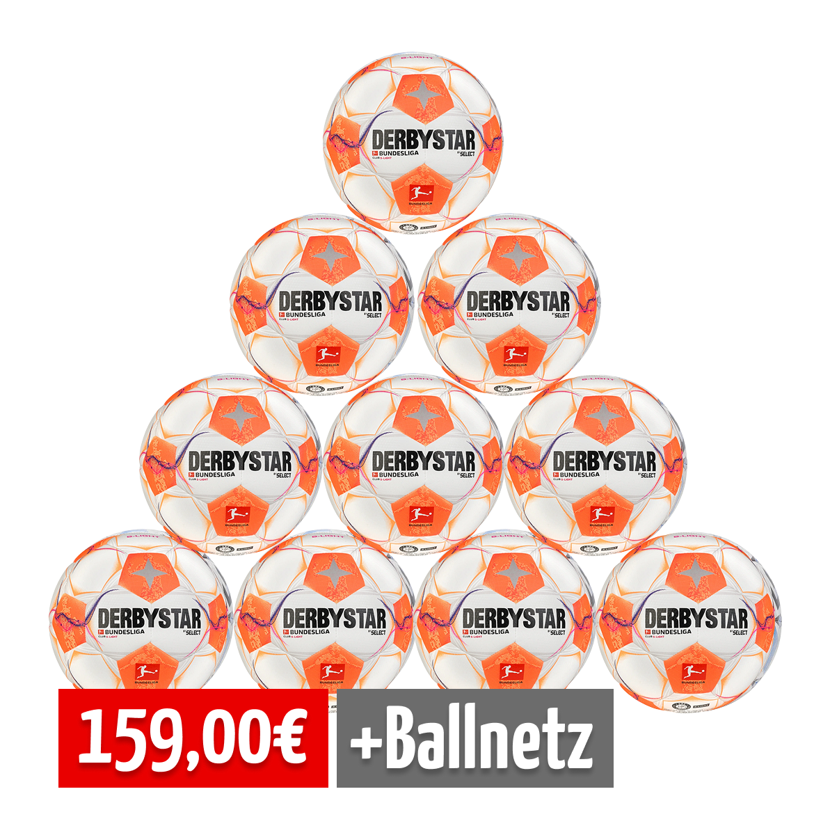 Derbystar 10er Ballpaket BL CLUB S-LIGHT v24 290 Weiß 4