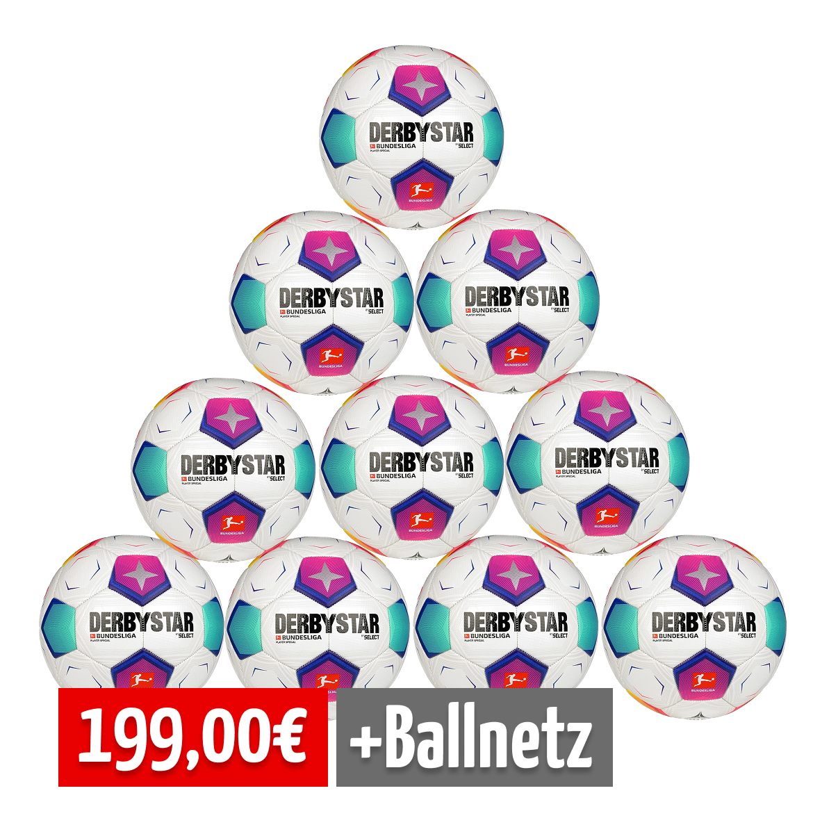 Derbystar 10er Ballpaket BL PLAYER SPECIAL v23 Weiß 5