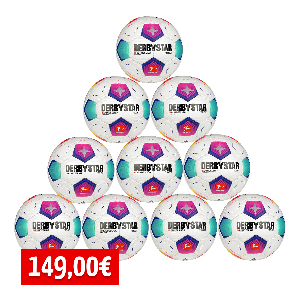 Derbystar 10er Ballpaket BL PLAYER SPECIAL v23 420 Weiß 5
