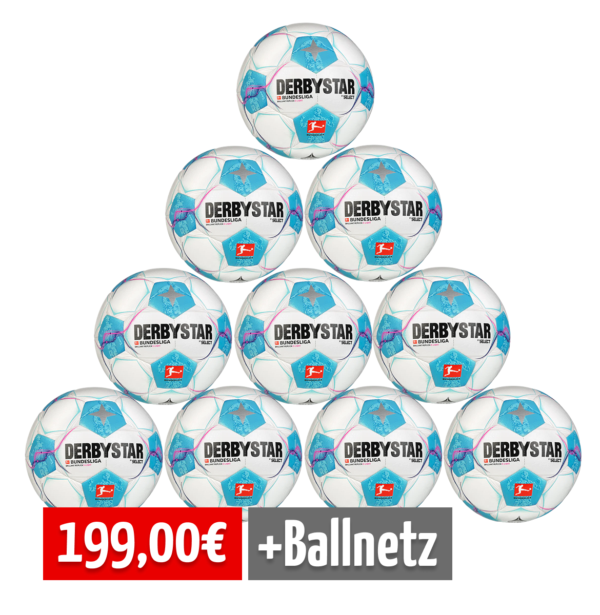 Derbystar 10er Ballpaket BL BRILLANT REPLICA S-LIGHT v24 Weiß 5