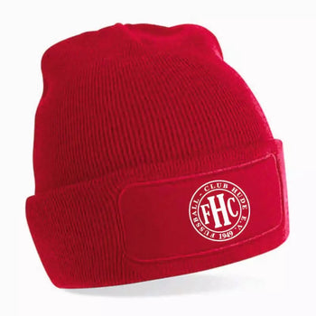 FC Hude Fan Strickmütze Kinder Rot