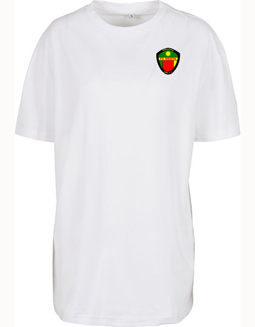 FC Medya Fan - T-Shirt oversize Damen weiß