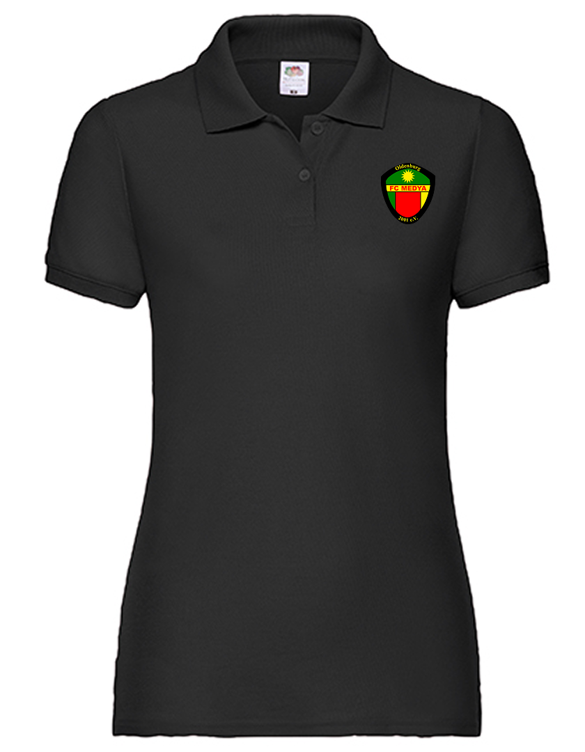 FC Medya Fan - Poloshirt Damen schwarz