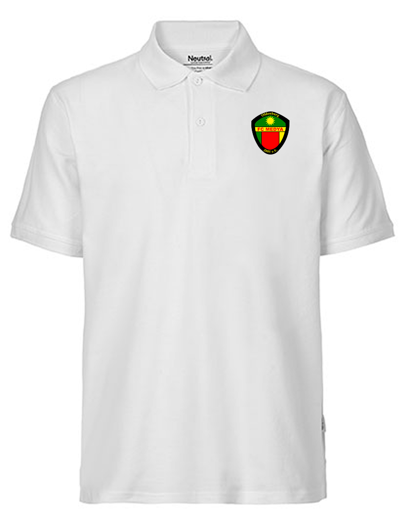 FC Medya Fan - Poloshirt Fairtrade Herren weiß