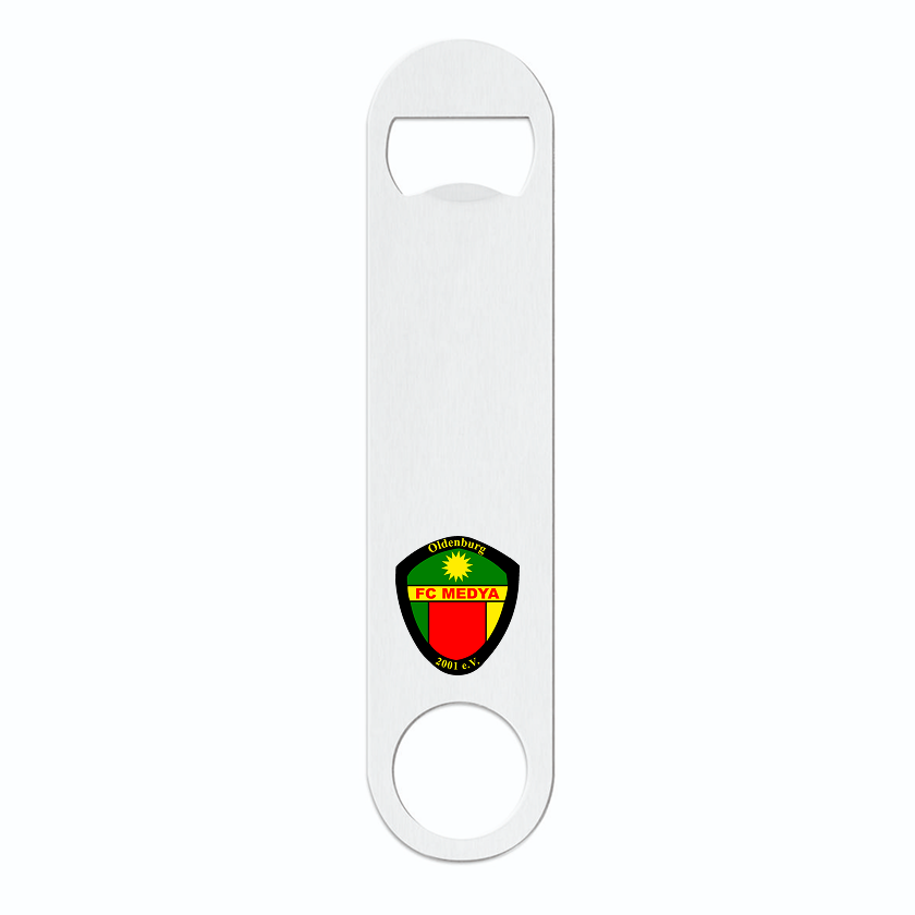FC Medya Fan - Edelstahl Flaschenöffner weiß