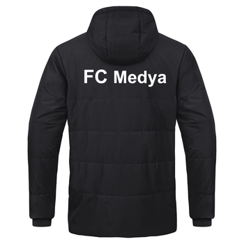 FC Medya Oldenburg Coachjacke mit Kapuze Herren Schwarz