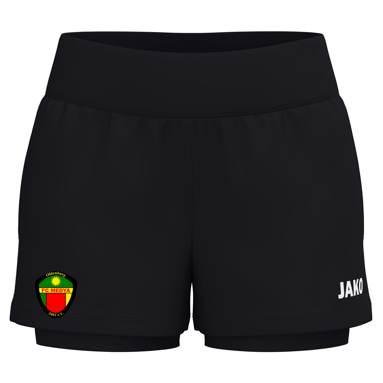 FC Medya Oldenburg 2 in 1 Short  Damen Schwarz