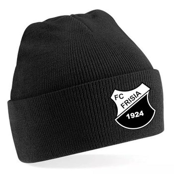 FC Frisia Neuharlingersiel Fan Strickmütze Kinder Schwarz