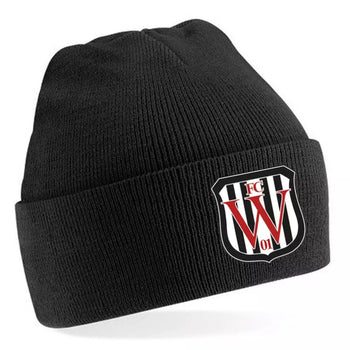 FC Wittsfeld Fan Strickmütze Kinder Schwarz