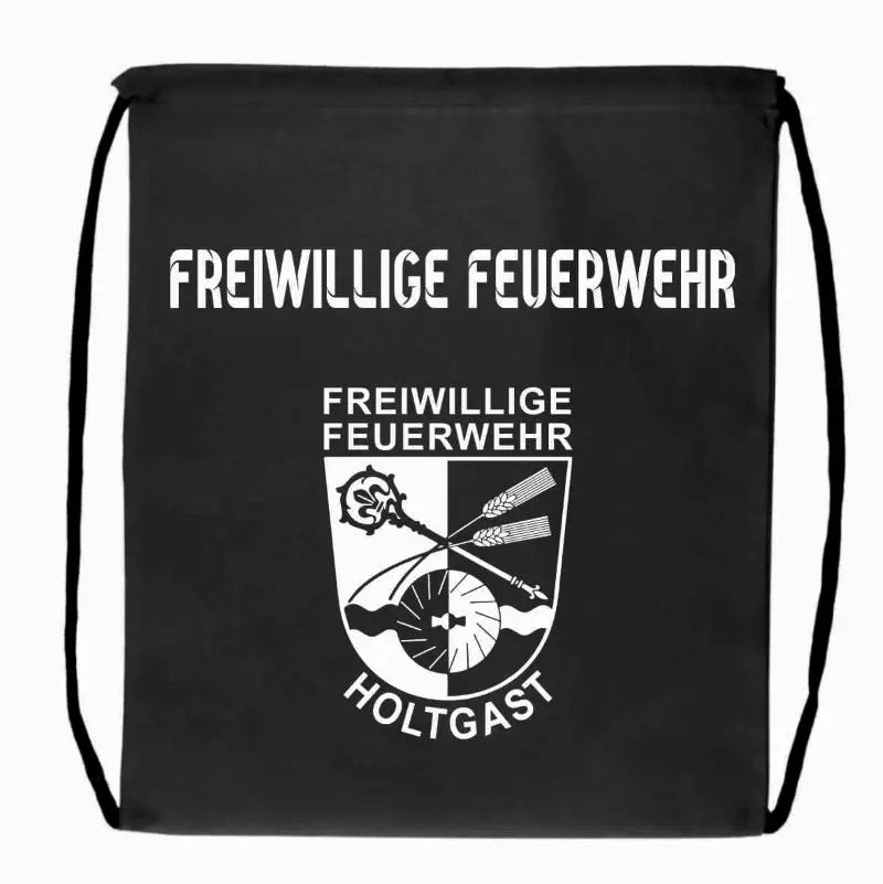 Feuerwehr Holtgast Fan Turnbeutel Schwarz
