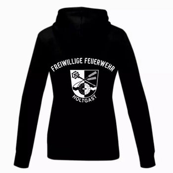 Feuerwehr Holtgast Fan Hoodie Damen Schwarz