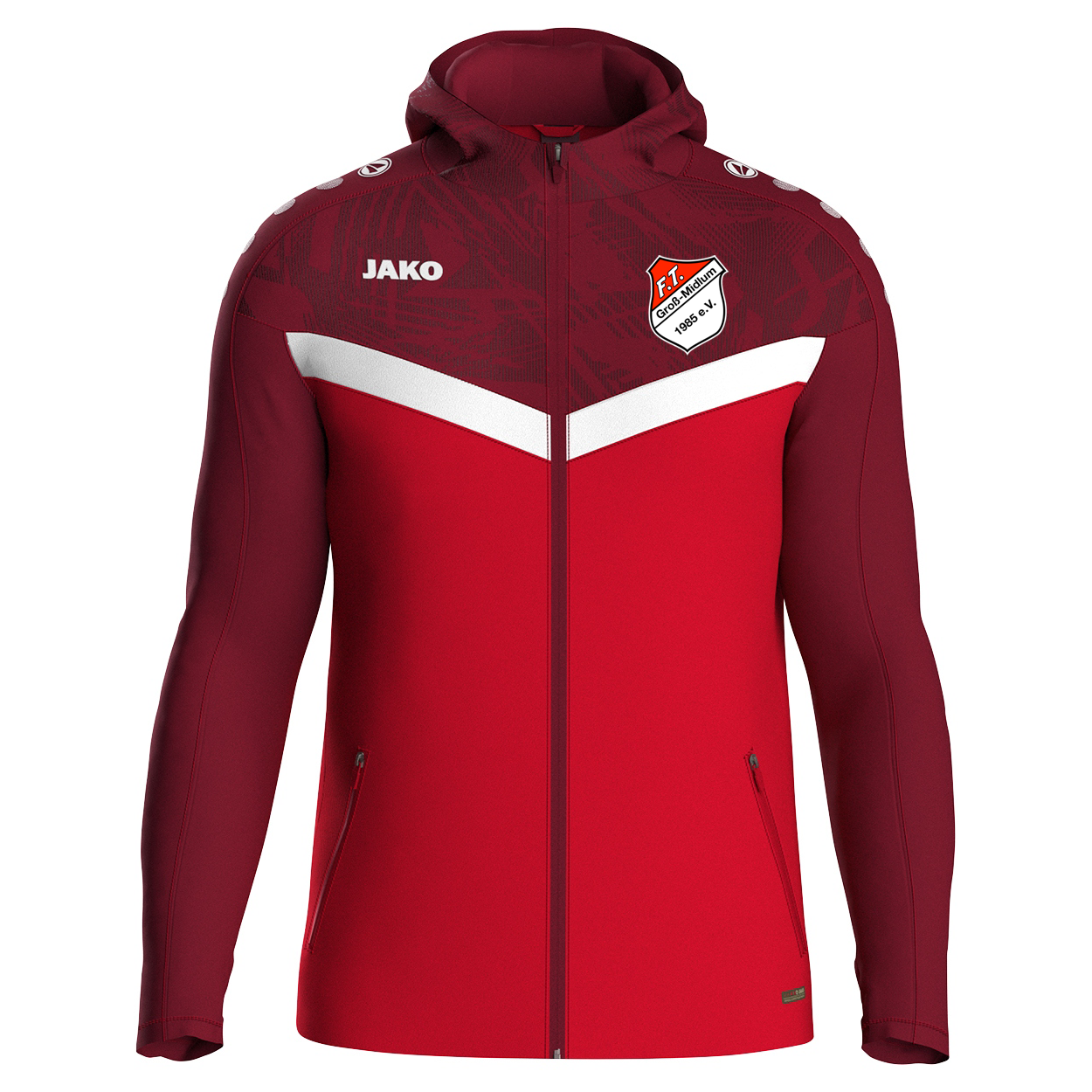 FT Groß-Midlum Kapuzenjacke Iconic Damen Rot