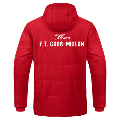 FT Groß-Midlum Coachjacke Team mit Kapuze Kinder Rot