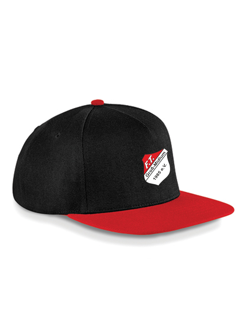FT Groß-Midlum Fan - 5-Panel Snapback Flat schwarz rot
