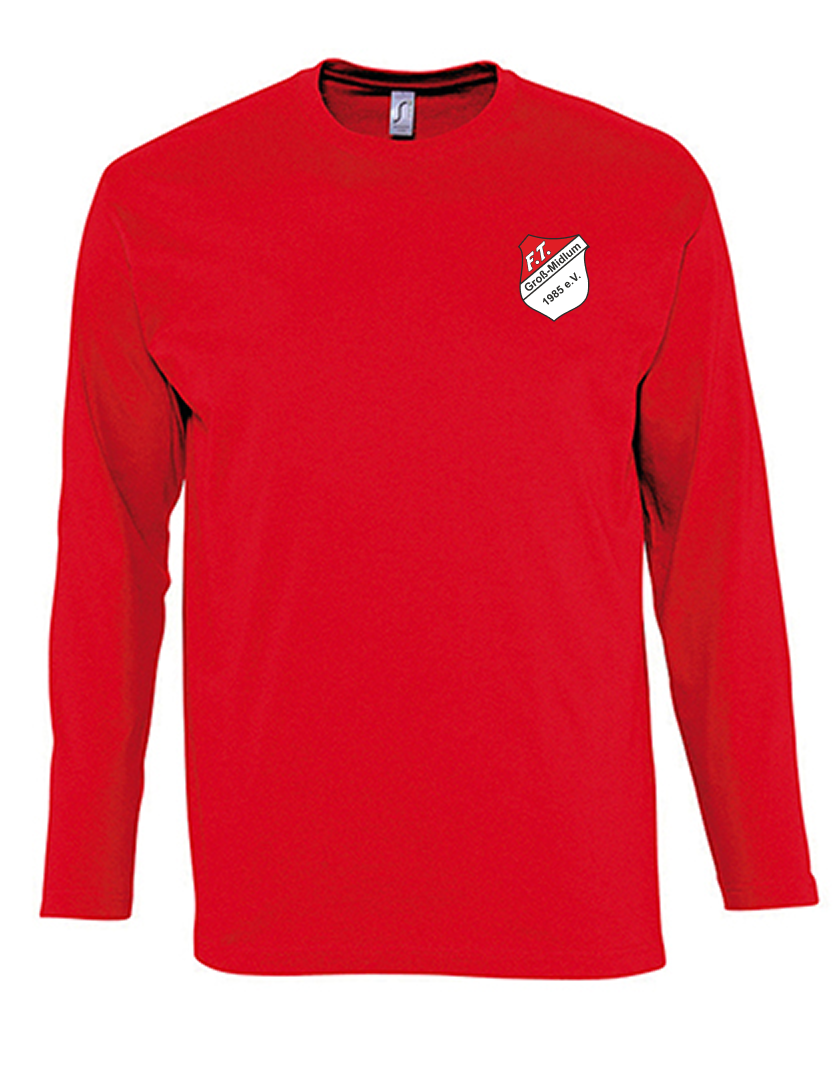 FT Groß-Midlum Fan - Longsleeve Herren rot