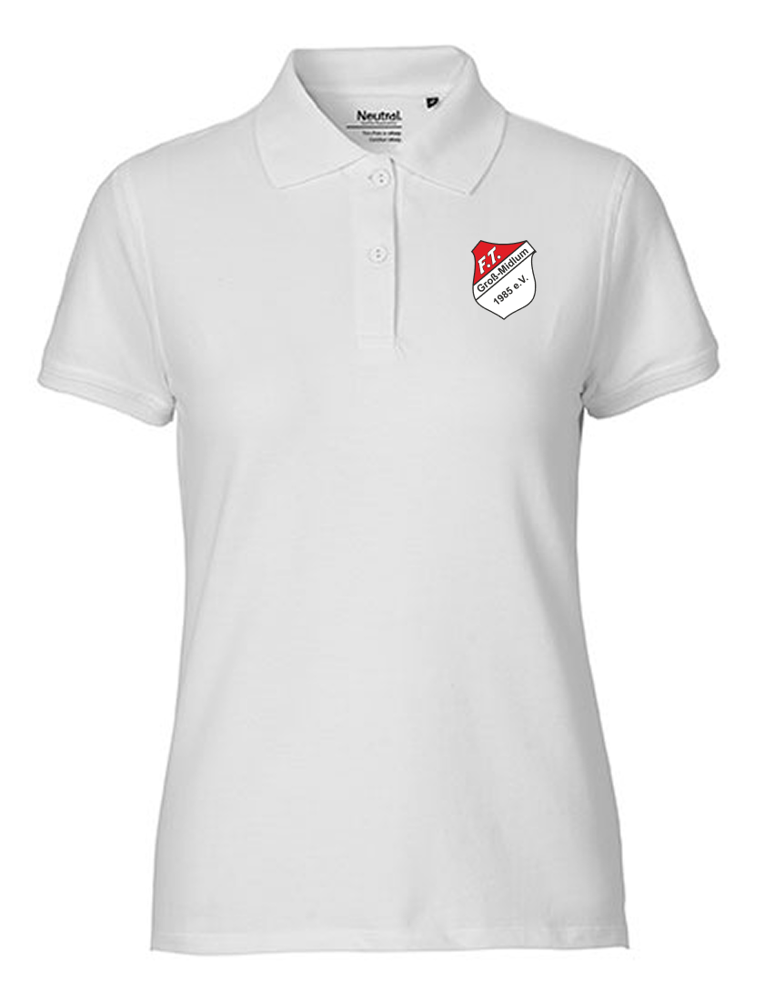 FT Groß-Midlum Fan - Poloshirt Fairtrade Damen weiß
