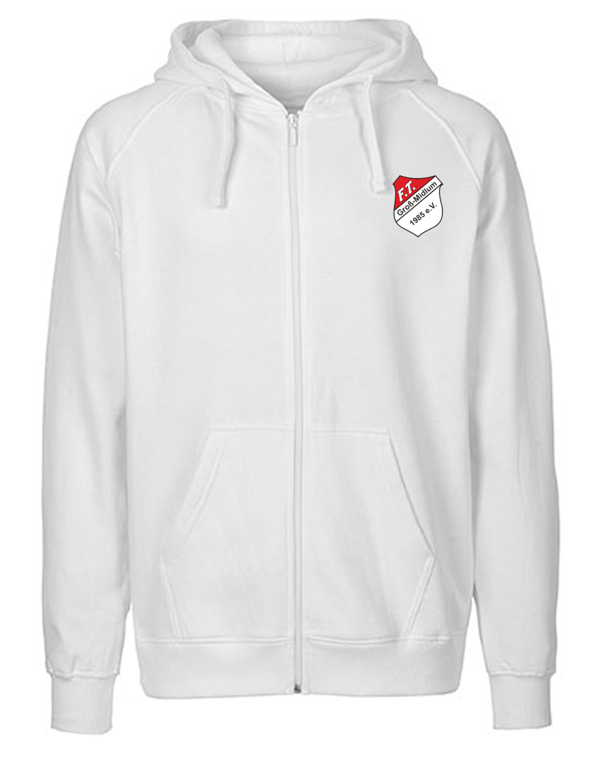 FT Groß-Midlum Fan - Sweatjacke Fairtrade Herren weiß