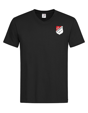 FT Groß-Midlum Fan - T-Shirt V-Ausschnitt Herren schwarz
